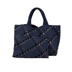 NEW NAGHEDI women's st barths galaxy tote in blue / black